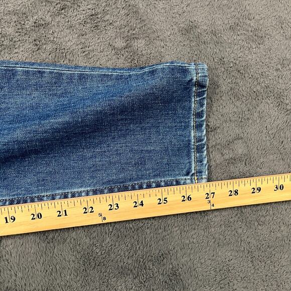 Everlane Raw-Hem Crop Light Bleach Wash Straight Ankle Leg Jeans Women's Size 29 - Picture 8 of 10